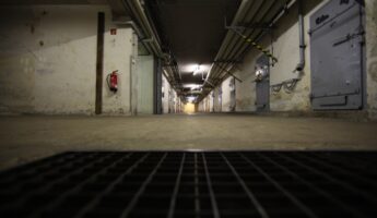 Couloir des cellules dans la cave de la Prison de la Stasi à Berlin