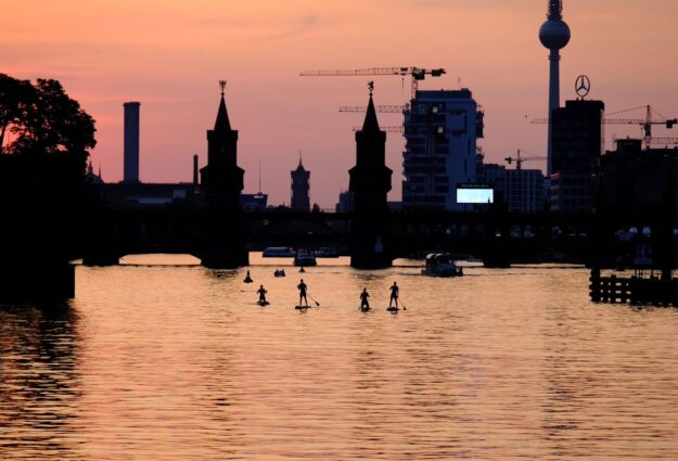 Coucher de soleil à Berlin